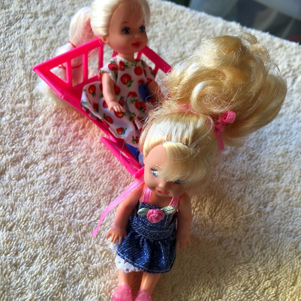 Vintage Barbie’s Children xTwo with Crib